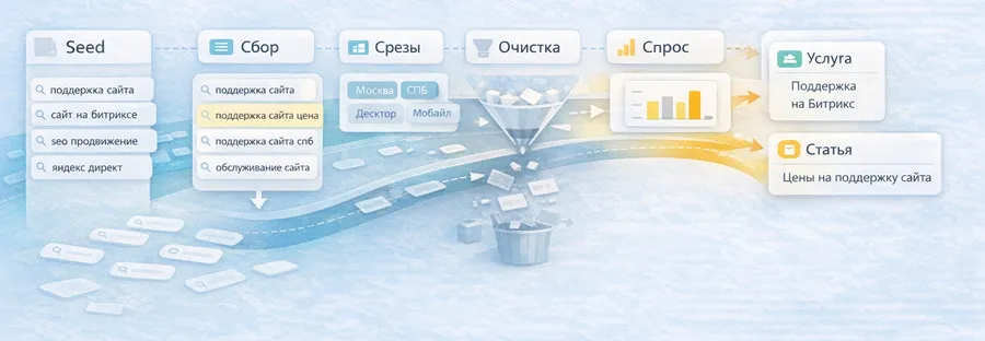 Как собрать поисковые подсказки Яндекса и использовать их для семантики